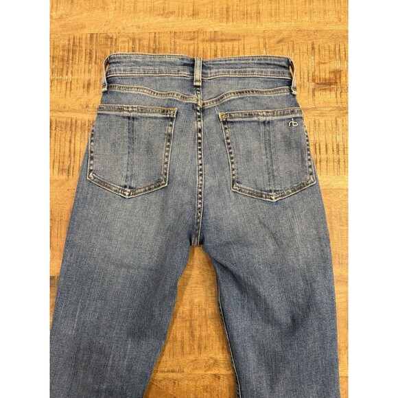 Rag & Bone Nina High-Rise Flare Frayed Ankle Jeans Womens Size 23 - Picture 6 of 11